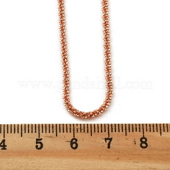 Brass Sterling Silver Chains Necklaces for Women&nbsp;NJEW-D302-25RG