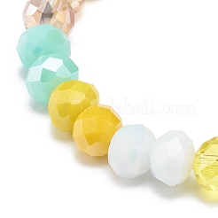 Glass Rondelle Beaded Stretch Bracelet for Women&nbsp;BJEW-JB08709