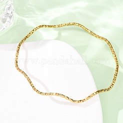 Textured 304 Stainless Steel Bangles for Women&nbsp;BJEW-Z165-04G