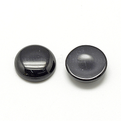 Synthetic Black Stone Cabochons&nbsp;G-R416-14mm-46-1
