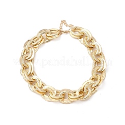 Unisex Thick Aluminum Double Link Chains Necklaces&nbsp;LS-NJEW-V006-01G
