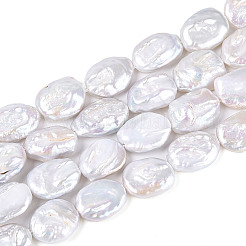Natural Baroque Keshi Pearl Beads Strands&nbsp;PEAR-S020-T10-01