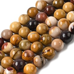 Round Natural Mookaite Gemstone Bead Strands&nbsp;G-J333-06-12mm