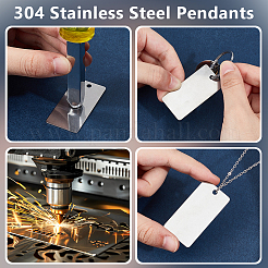 30Pcs 304 Stainless Steel Big Pendants&nbsp;STAS-OC0001-32