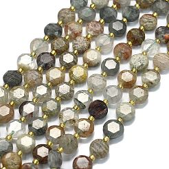 Natural Lodolite Quartz Beads Strands&nbsp;G-C116-A109-01