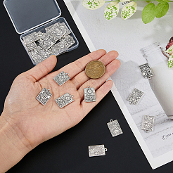 24Pcs 6 Styles Zinc Tibetan Style Alloy Pendants&nbsp;FIND-DC0005-81