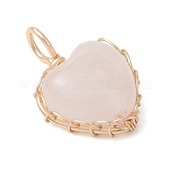 Natural Rose Quartz Pendants&nbsp;PALLOY-JF04775-01