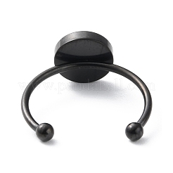 Stainless Steel Open Cuff Ring Components&nbsp;LS-RJEW-WH0011-06B-EB