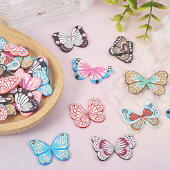 90Pcs 9 Colors Handmade Polymer Clay Pendants&nbsp;CLAY-TA0001-22