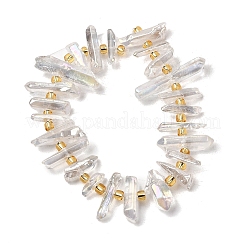 Electroplated Natural Quartz Crystal Beads Strands&nbsp;G-F800-F11-A
