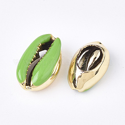 Electroplated Cowrie Shell Beads&nbsp;X-SSHEL-T008-11G-04