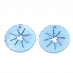 Natural Freshwater Shell Pendants&nbsp;SHEL-R022-02B