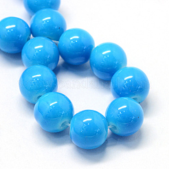 Baking Paint Glass Round Bead Strands&nbsp;DGLA-Q020-8mm-31