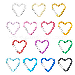 15Pcs 15 Colors Zinc Alloy Screw Locking Carabiner&nbsp;FIND-TA0009-84