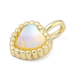 Brass Micro Pave Clear Cubic Zirconia Charms&nbsp;KK-G522-52G