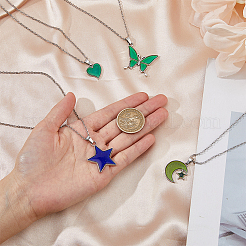 4Pcs 4 Style Mood Necklaces Set&nbsp;NJEW-FI0001-33
