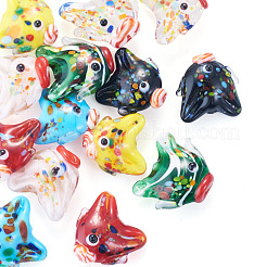 14Pcs 7 Colors Handmade Lampwork Beads&nbsp;LAMP-TA0002-43