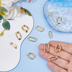 12Pcs 3 Styles Brass Spring Gate Rings&nbsp;KK-HS0015-32