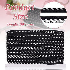 50 Yards Polyester Chenille Furry Braided Lip Cord Trim&nbsp;OCOR-WH0070-154A