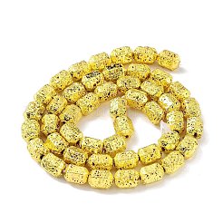 Electroplated Natural Lava Rock Beads Strands&nbsp;G-H303-A10-G02
