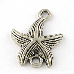 Tibetan Style Alloy Starfish Links connectors&nbsp;TIBEP-R345-02AS-NR