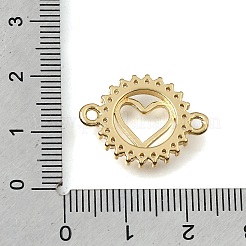 Brass Pave Clear Cubic Zirconia Ring Connector Charms&nbsp;KK-E802-10G-B