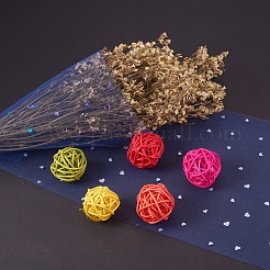 Heart Glitter Sequin Deco Mesh Ribbons&nbsp;OCOR-BC0007-21