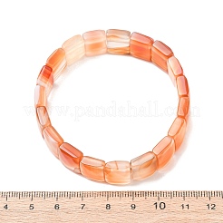 Dyed & Heated Natural Carnelian Faceted Beaded Stretch Bracelets for Women&nbsp;BJEW-K251-08E