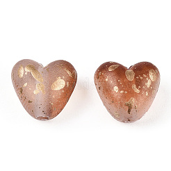 Transparent Frosted Spray Painted Acrylic Beads&nbsp;X1-FACR-TAC0004-02A