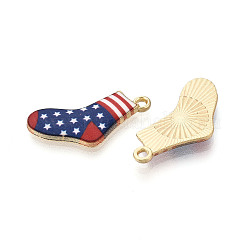 Alloy Enamel Christmas Theme Pendants&nbsp;PALLOY-CJC0007-31A