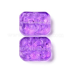 Transparent Spray Painted Glass Beads&nbsp;X-GLAA-I050-08F
