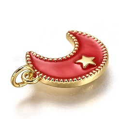 Brass Enamel Pendants&nbsp;KK-B026-20G