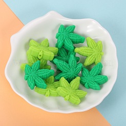 10Pcs 2 Colors Maple Leaf Silicone Beads&nbsp;JX708A