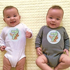1~12 Months Number Themes Baby Milestone Stickers&nbsp;DIY-H127-B12