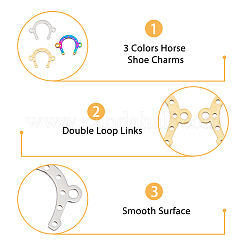30Pcs 3 Styles 201 Stainless Steel & Stainless Steel Connector Charms&nbsp;STAS-DC0013-57