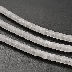 Natural Frosted Angolan Clear Quartz Beads Strands&nbsp;G-P575-B46-4x2mm