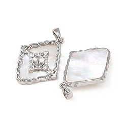 Brass Micro Pave Clear Cubic Zirconia Pendant Bails&nbsp;KK-H524-18P