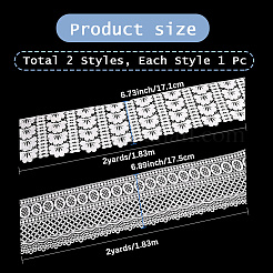 4 Yards 2 Styles Milk Fiber Lace Trim Ribbon&nbsp;OCOR-CY0001-08A