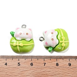 Cat Shape Resin Pendants&nbsp;RESI-R450-05B
