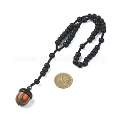 Natural Wood Pine Cone Car Hanging Ornaments&nbsp;HJEW-JM01280