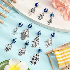 Evil Eyes Resin & Alloy Pendant&nbsp;PALLOY-YW029
