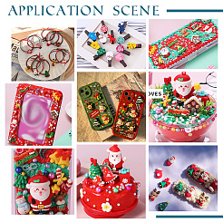 55pcs 11 styles Opaque Christmas Resin Cabochons&nbsp;CRES-GA0001-13