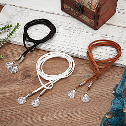 3Pcs 3 Colors Wool Cord Lariat Necklaces Set&nbsp;NJEW-AN0001-27