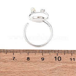 Brass Micro Pave Cubic Zirconia Cuff Rings&nbsp;RJEW-P172-02P