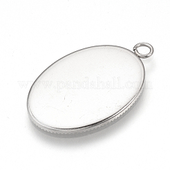 Tarnish Resistant 304 Stainless Steel Pendant Cabochon Settings&nbsp;X-STAS-T008-123