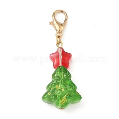 Christmas Tree Glass Pendant Decorations&nbsp;HJEW-JM04051