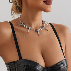 Vintage Gothic Alloy Raven Skull Choker Necklaces for Women&nbsp;WGB02EE-01