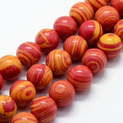 Synthetic Malachite Beads Strands&nbsp;G-I199-32-8mm