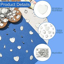 160Pcs 16 Styles 304 Stainless Steel Chain Tabs&nbsp;FIND-CJ0004-88