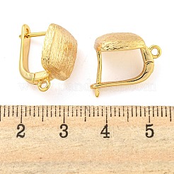 Brass Hoop Earring Findings with Latch Back Closure&nbsp;KK-M286-19G